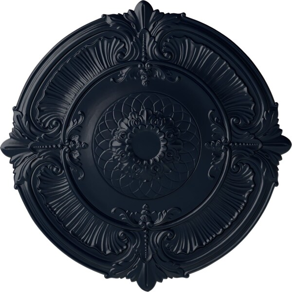 Ekena Millwork Attica Ceiling Medallion (Fits Canopies up to 3 3/4"), 39 1/2"OD x 2 1/2"P, Midnight Dream CM39ATMDF - main